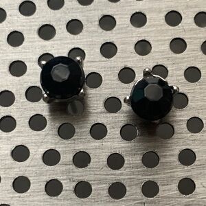 1701 Elegant Black Stud Earrings